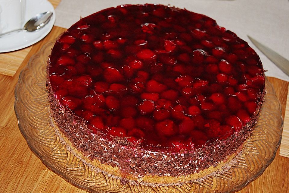 Milchreistorte mit Himbeeren Milchreistorte mit Himbeeren