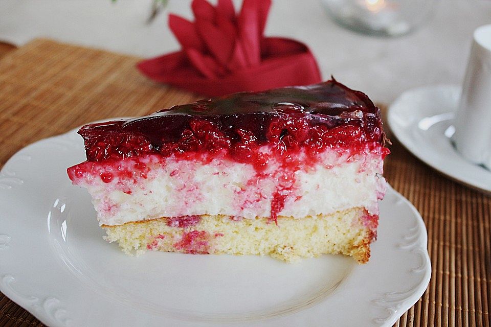 Milchreistorte mit Himbeeren Milchreistorte mit Himbeeren