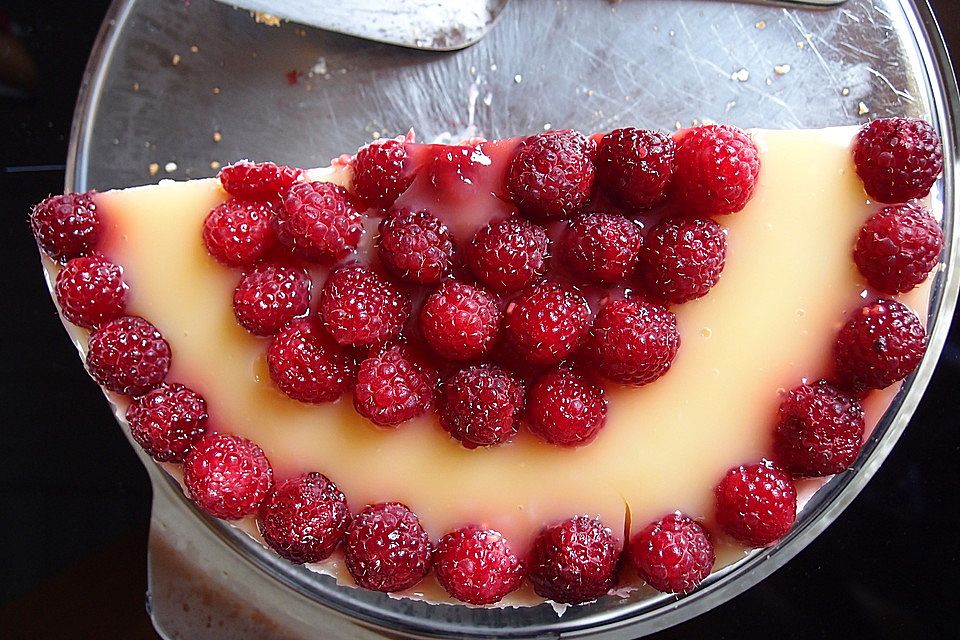 Milchreistorte mit Himbeeren Milchreistorte mit Himbeeren