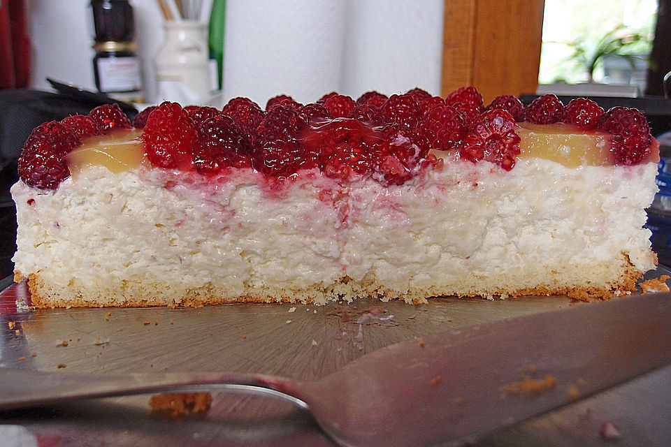 Milchreistorte mit Himbeeren Milchreistorte mit Himbeeren