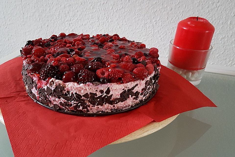 Milchreistorte mit Himbeeren Milchreistorte mit Himbeeren