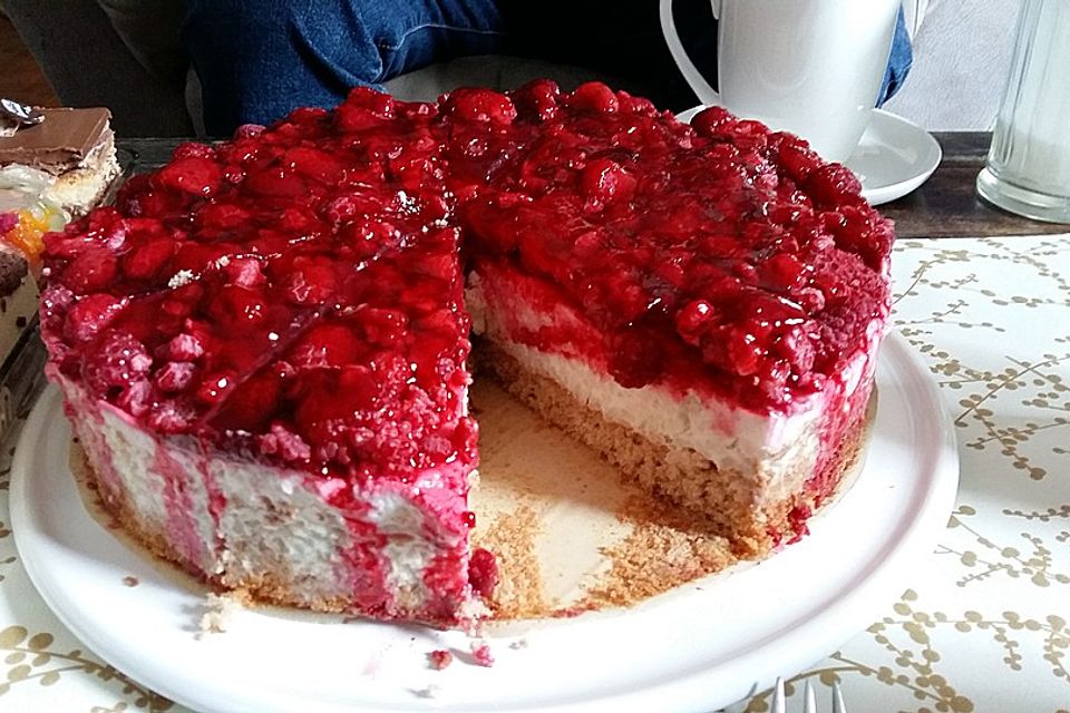 Milchreistorte mit Himbeeren Milchreistorte mit Himbeeren