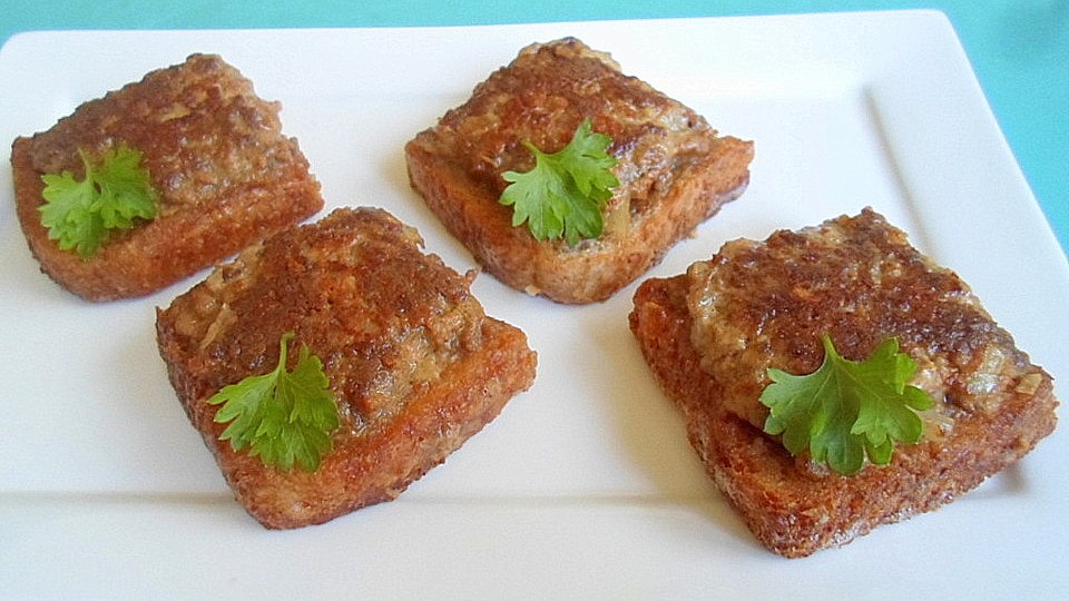 Hackfleisch Toast Snack Von Missmarple007 Chefkoch