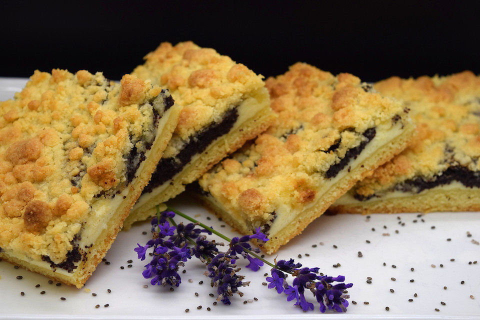 Mohnquarkkuchen mit Streuseln