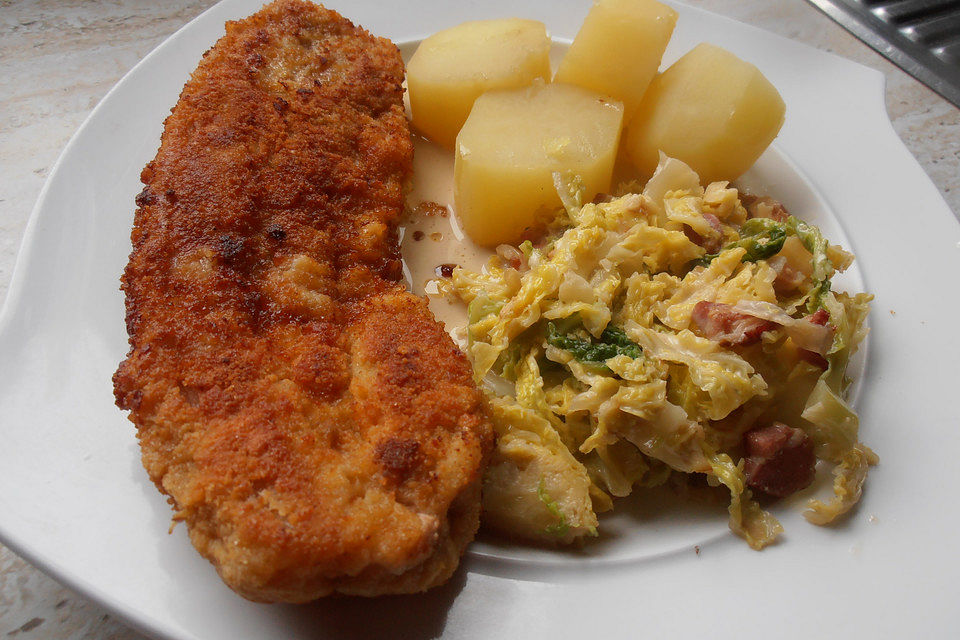 Zitronen-Schnitzel mit Parmesanpanade