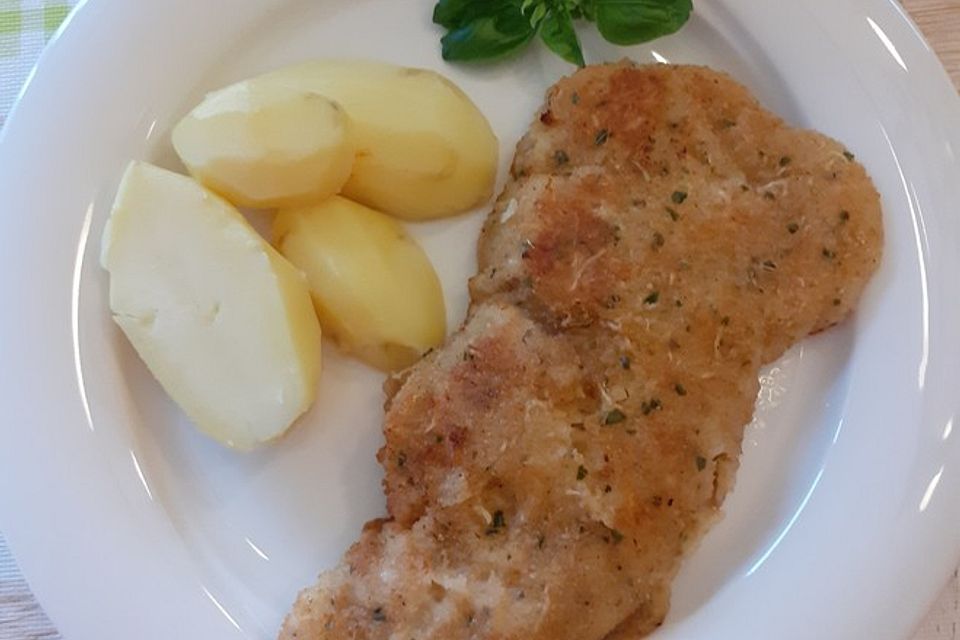 Zitronen-Schnitzel mit Parmesanpanade