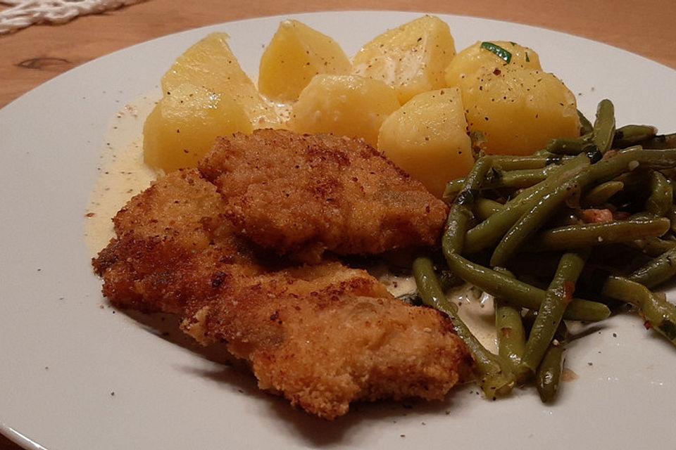 Zitronen-Schnitzel mit Parmesanpanade