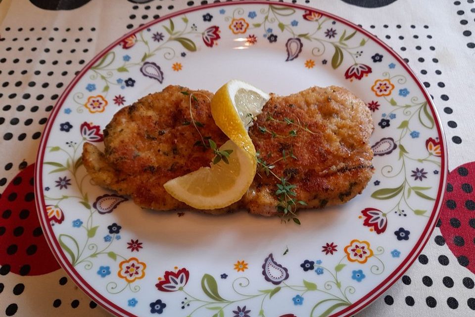 Zitronen-Schnitzel mit Parmesanpanade