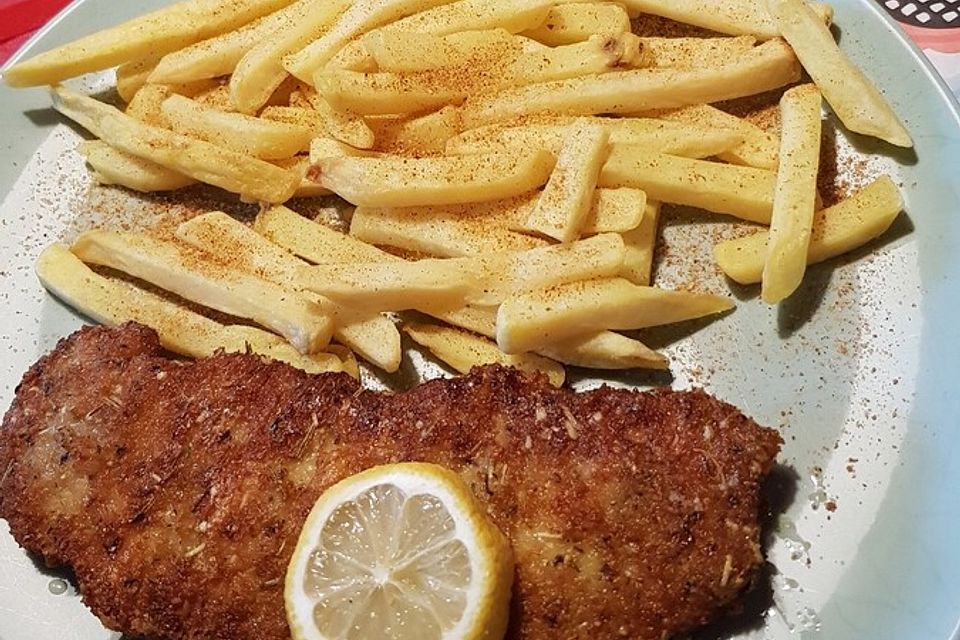 Zitronen-Schnitzel mit Parmesanpanade