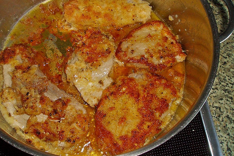 Zitronen-Schnitzel mit Parmesanpanade