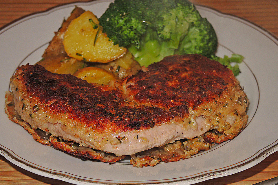 Zitronen-Schnitzel mit Parmesanpanade