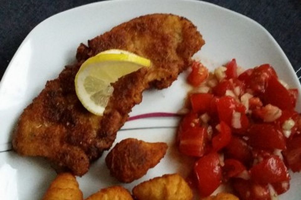 Zitronen-Schnitzel mit Parmesanpanade