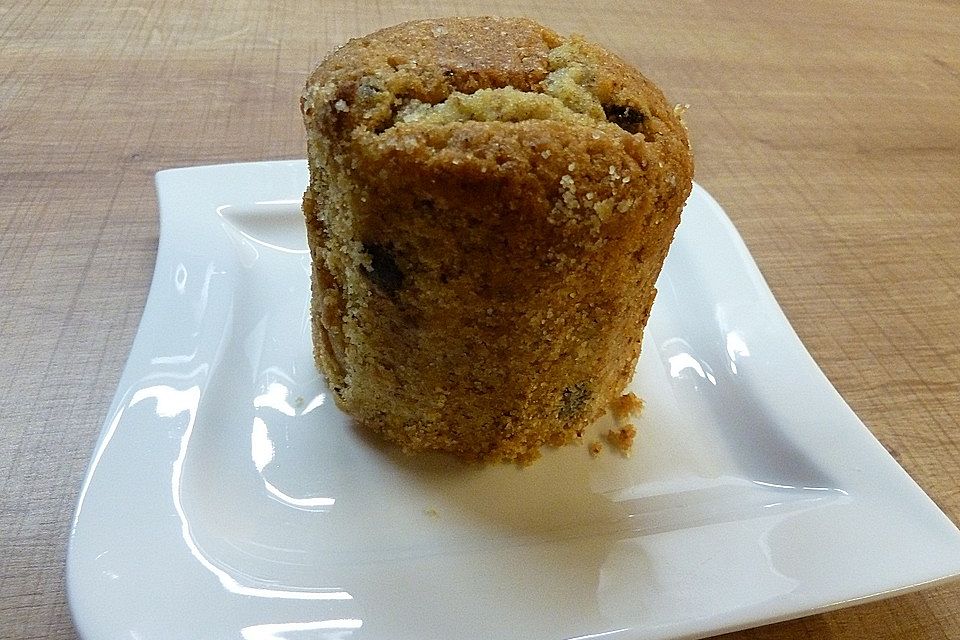 Butter - Vanille - Haselnuss - Kuchen im Glas mit Schokotröpfchen