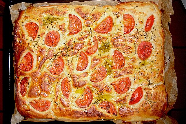 Focaccia mit Cocktailtomaten von kasimir06| Chefkoch