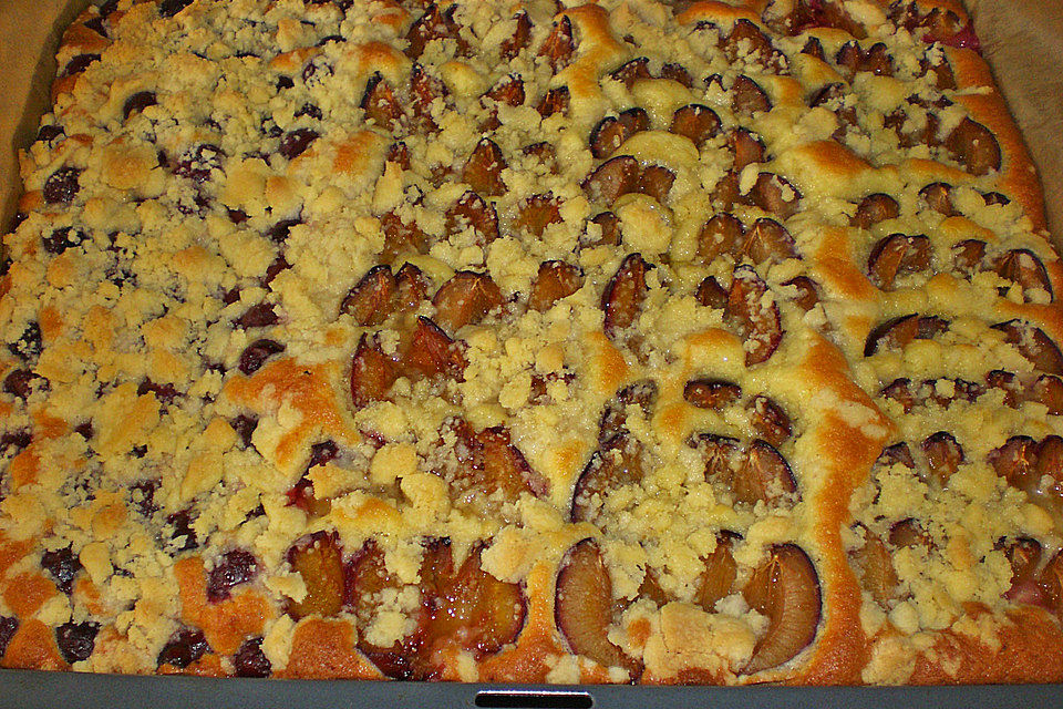 Pflaumenkuchen mit Streuseln