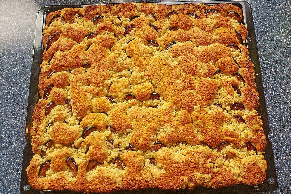 Pflaumenkuchen mit Streuseln