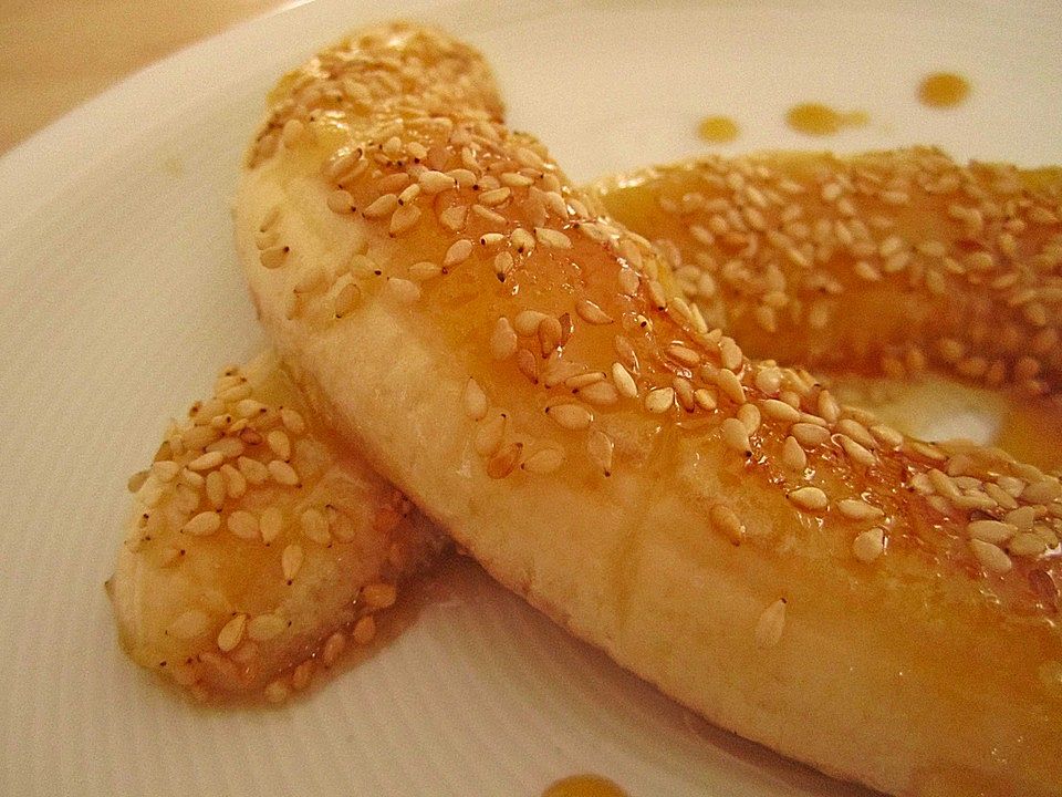 Gebackene Banane mit Honig und Sesam| Chefkoch