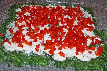 Käse - Spinat - Bruschetta