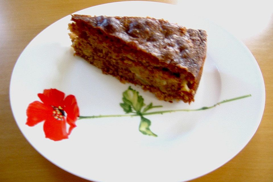 Nuss - Apfel - Kuchen mit Zimt