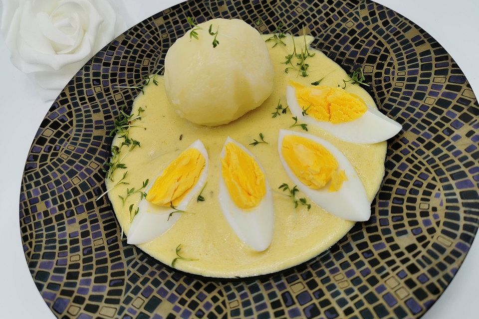 Eier in Senfsauce