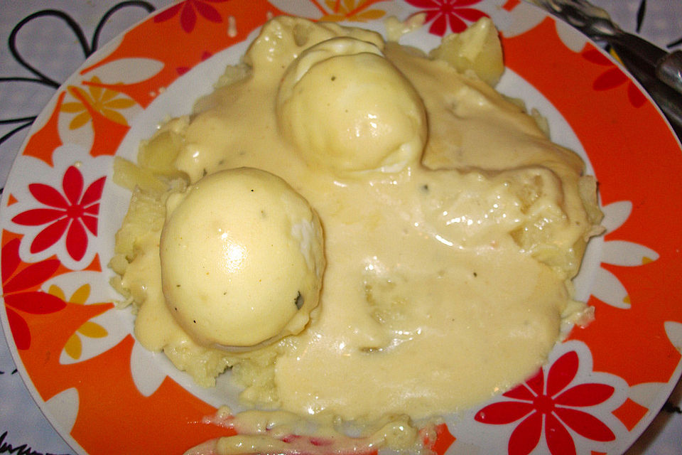 Eier in Senfsauce