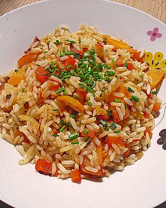 Möhren - Paprika - Reis