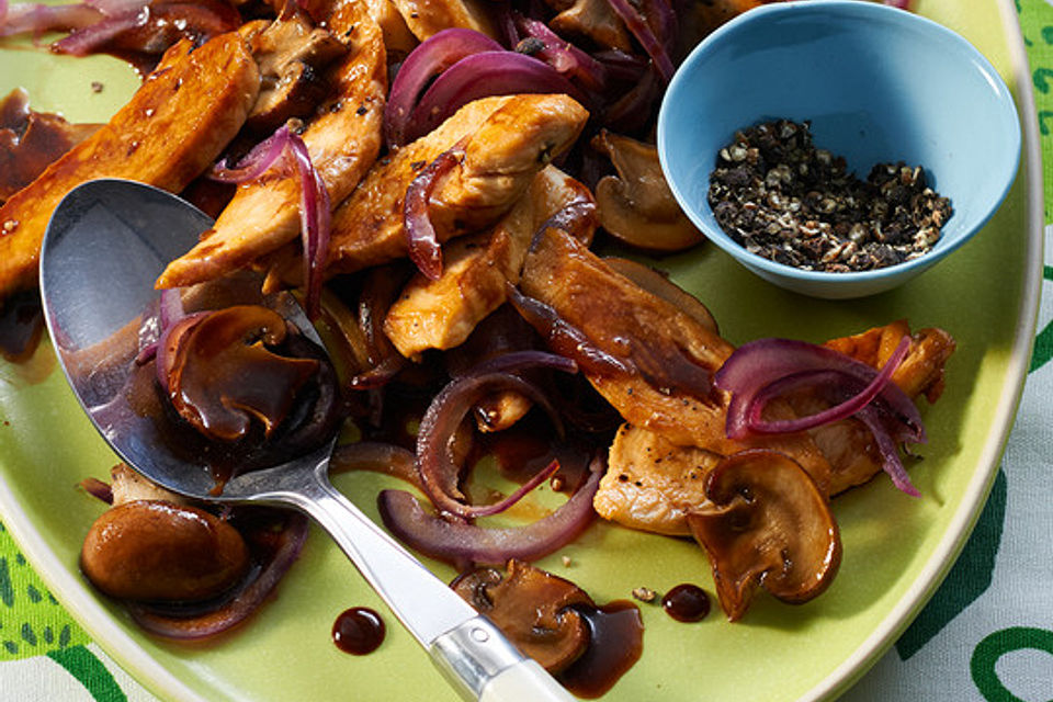 Hähnchen-Geschnetzeltes mit Balsamico