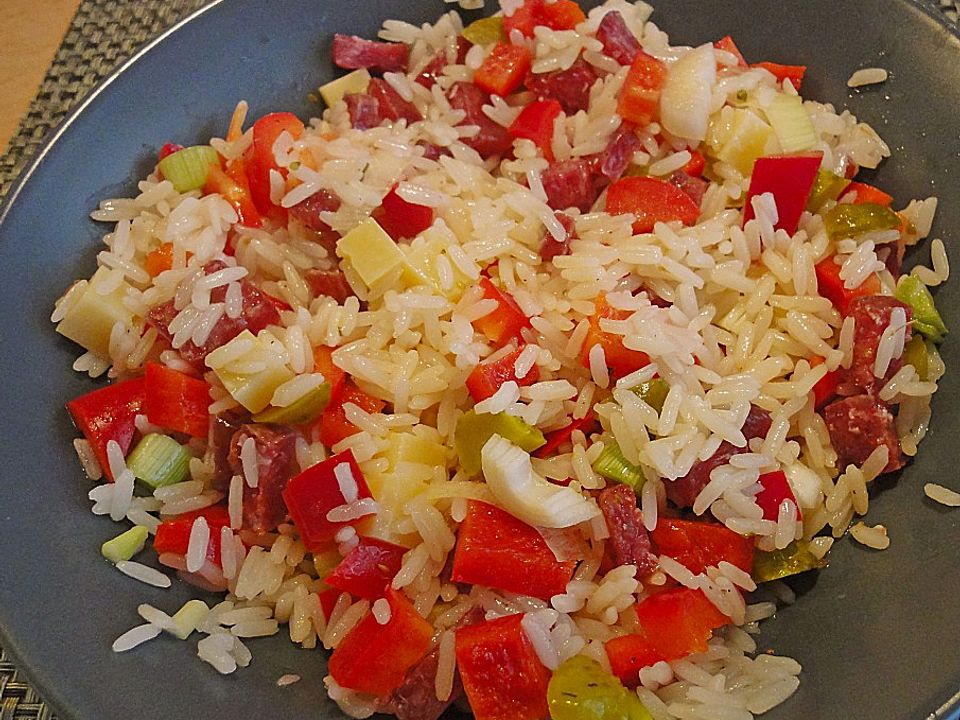 Reissalat mit Salami und Paprika von Danny-05| Chefkoch