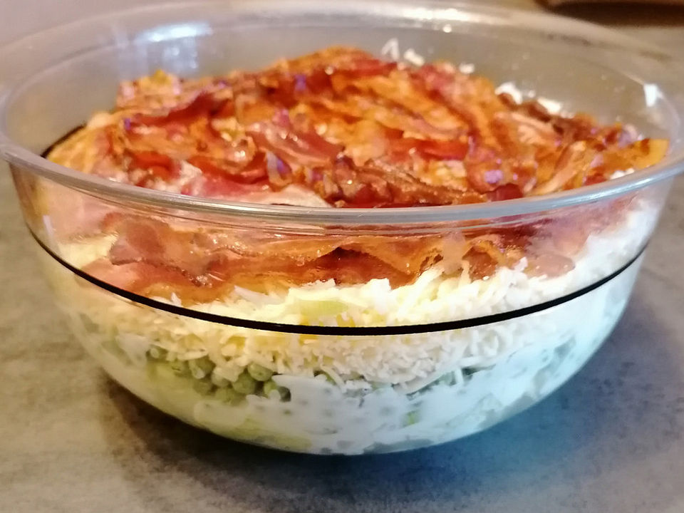 Schichtsalat mit Bacon von Doris4616| Chefkoch