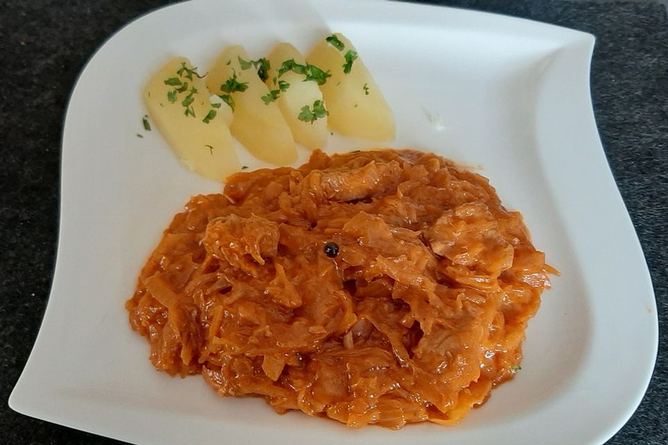 Putengulasch Szegediner Art