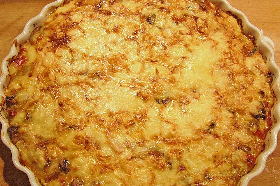 Paprika - Champignon - Quiche