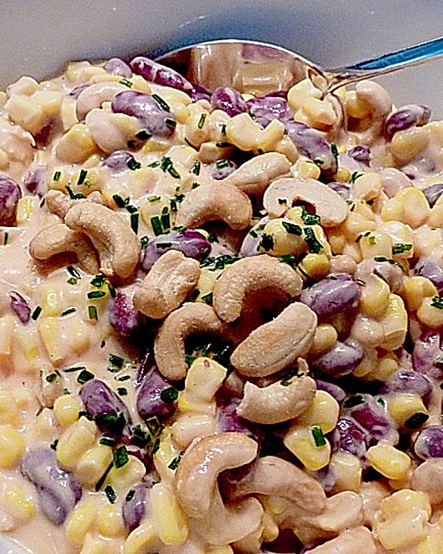 Mais - Kidneybohnen - Salat mit Cocktailsoße