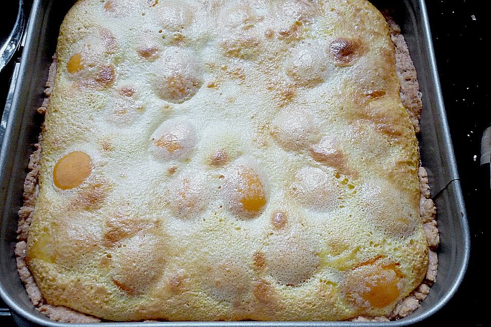 Marillenkuchen mit Marzipanguss