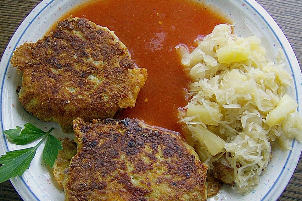 Kartoffelpuffer / Reibekuchen/ Backling mit Käse