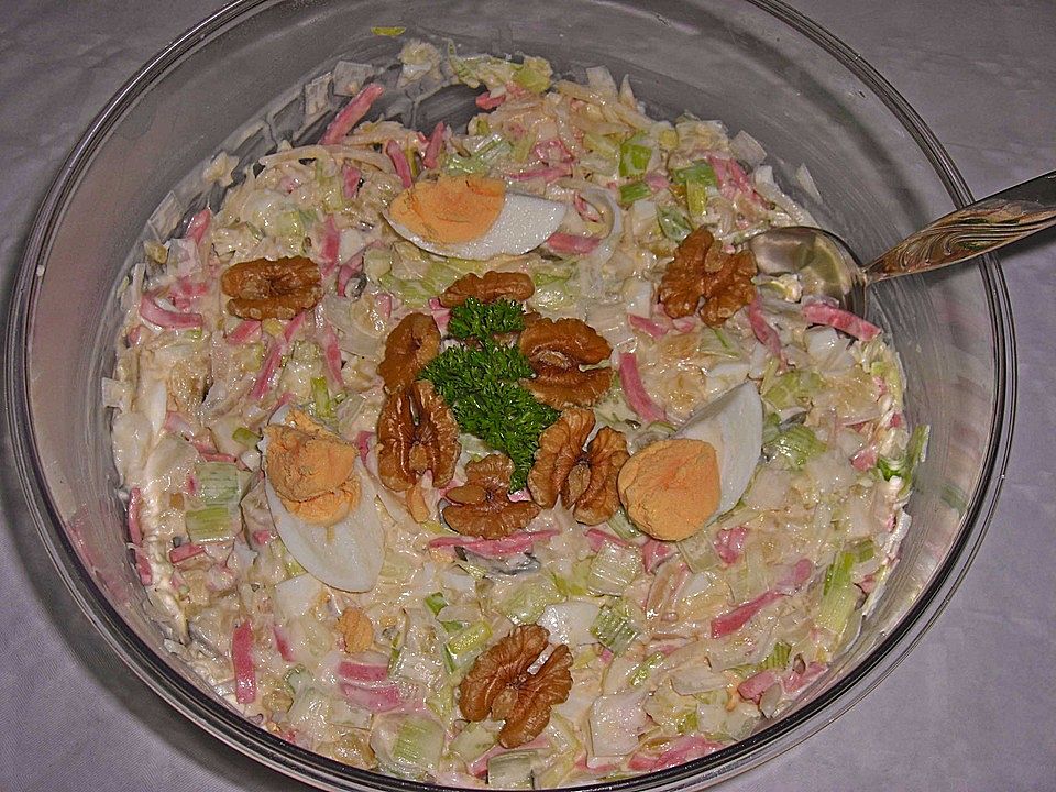 Lauchsalat mit Ananas und Ei von Maheidi| Chefkoch
