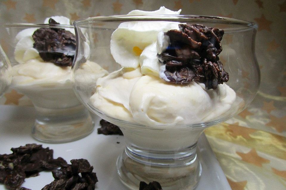 Weiße Mousse mit Schoko - Crossies