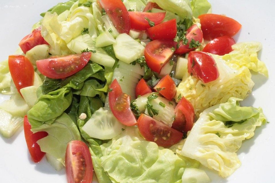 Pikanter Tomaten - Gurken - Salat