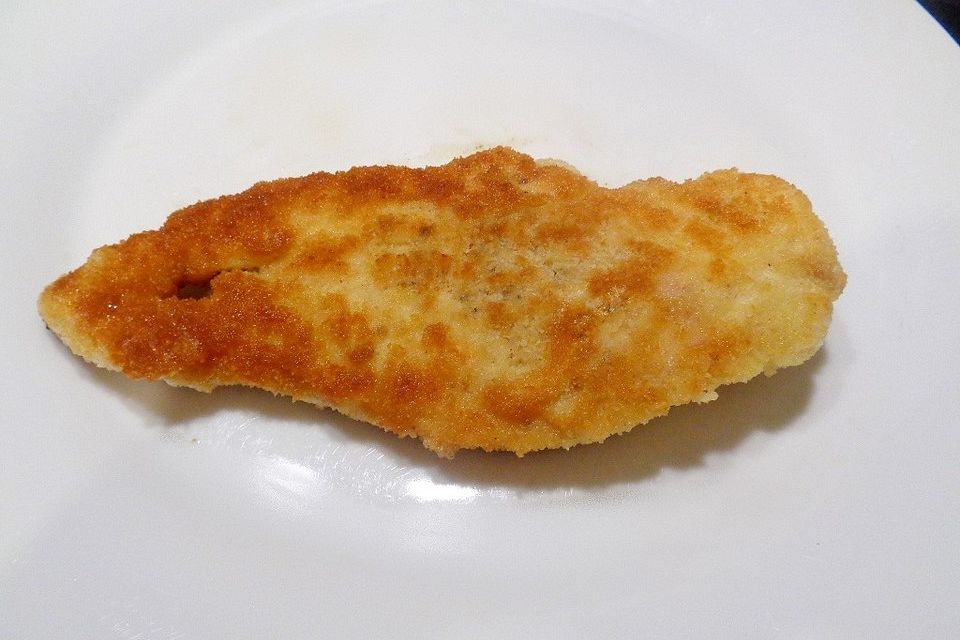 Hähnchenschnitzel mit Käsekruste