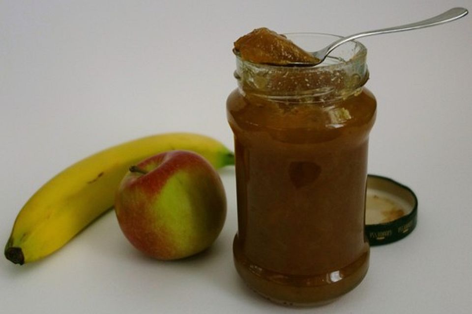 Apfel - Bananen - Marmelade mit Espresso