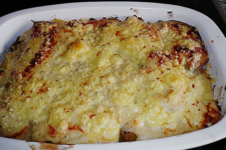 500 g - Kartoffel - Rosenkohl - Kasseler - Gratin