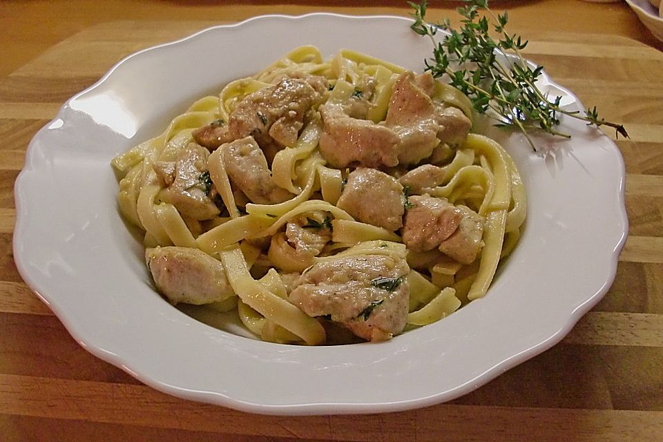 Ingwer - Knoblauch - Nudeln mit Hühnerfleisch