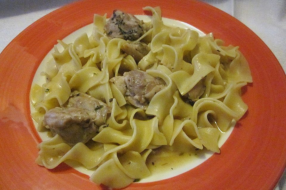 Ingwer - Knoblauch - Nudeln mit Hühnerfleisch