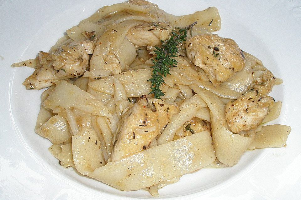 Ingwer - Knoblauch - Nudeln mit Hühnerfleisch