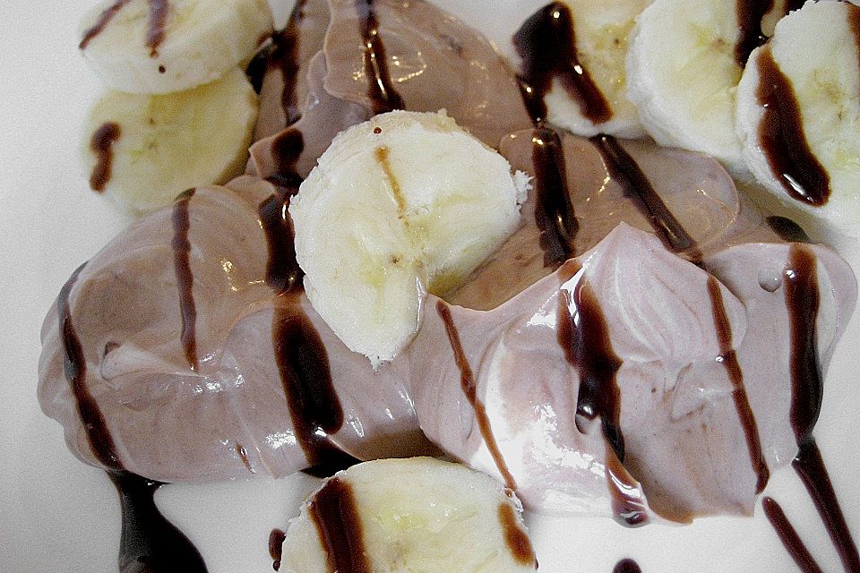 Nutella - Quark mit Bananen