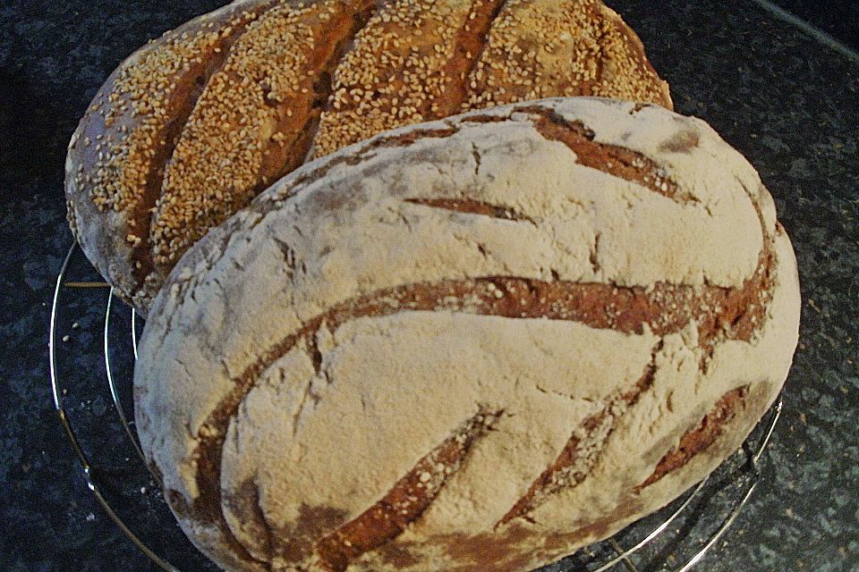 Waltrauds Roggenmischbrot mit Sauerteig