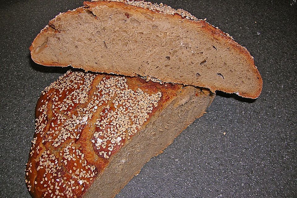 Waltrauds Roggenmischbrot mit Sauerteig