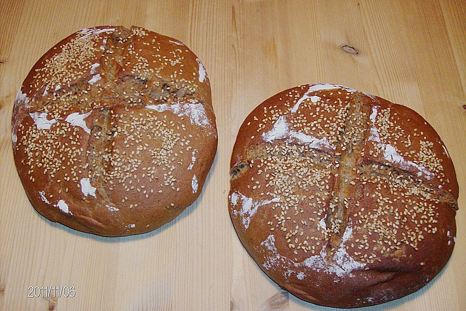 Waltrauds Roggenmischbrot mit Sauerteig