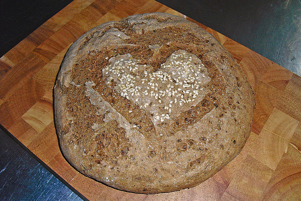 Waltrauds Roggenmischbrot mit Sauerteig