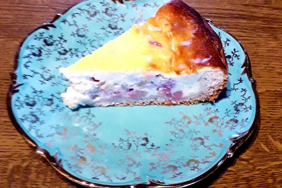 Rhabarberkuchen vom Blech mit Quarkguss Rhabarberkuchen vom Blech mit Quarkguss