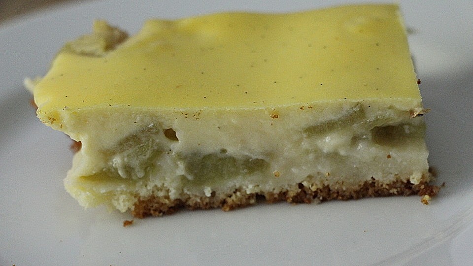 Rhabarberkuchen Vom Blech Mit Quarkguss Von Pinktroublebee Chefkoch